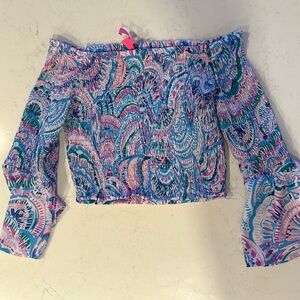 xxs lily pullitzer off the shoulder top
